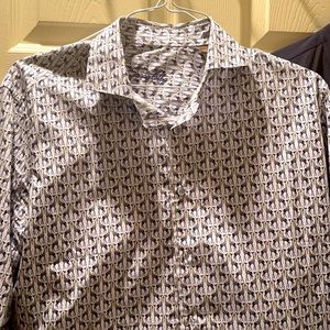 Men’s Dress Shirt Slim Fit Small Giraffe Print